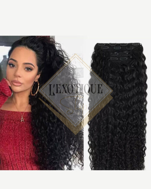 Extensii par natural clips Kinky Curly